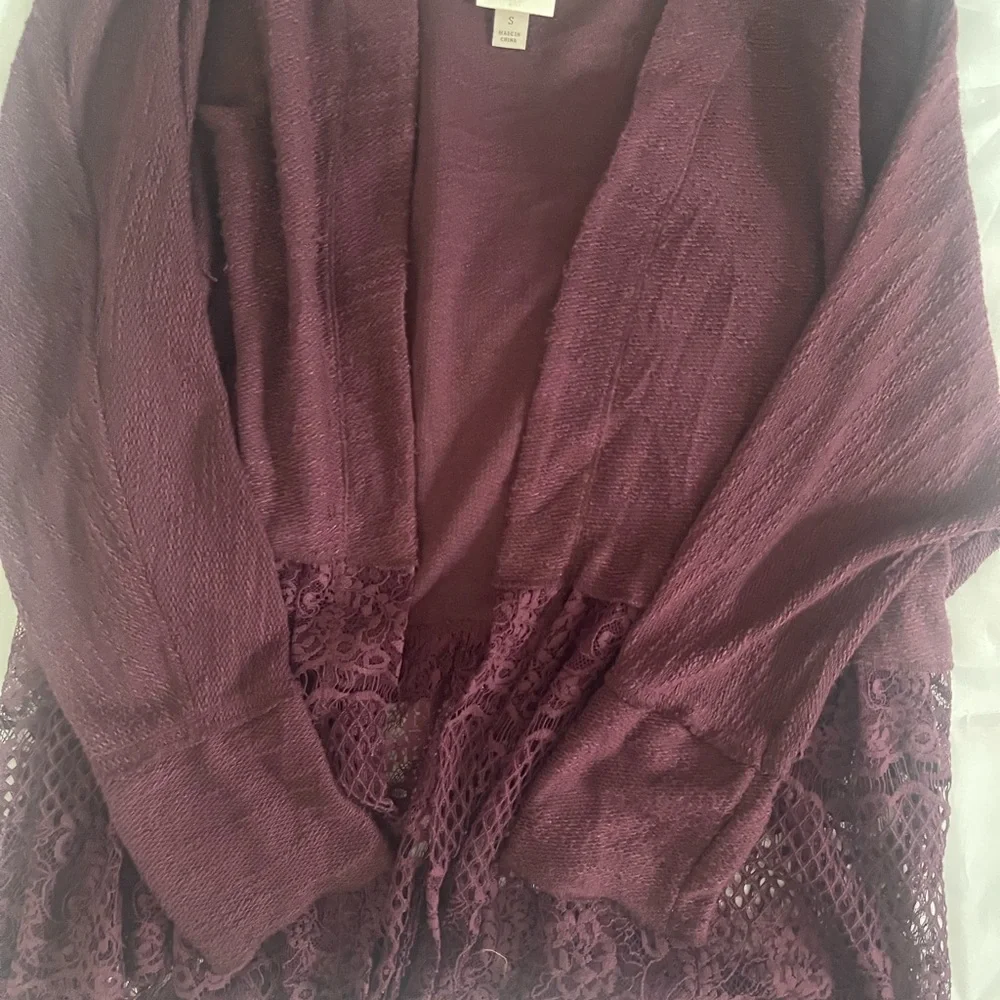 Knox Rose Red Ruffled Cardigan - Picture 2 of 7